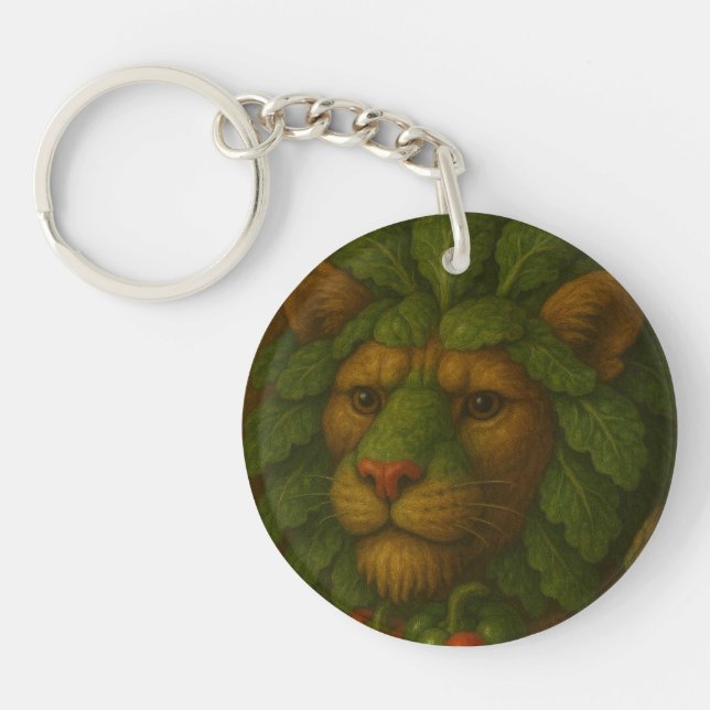 Renaissance Lion Portrait Key Ring (Front)