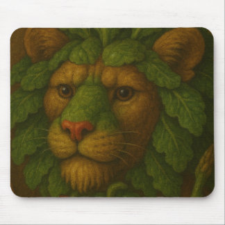 Renaissance Lion Portrait Mouse Mat