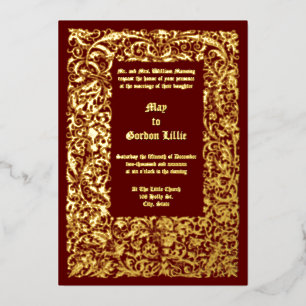 Renaissance Mediaeval Foliage Border Wedding