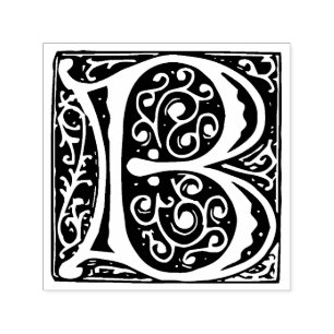 Renaissance Mediaeval Letter B Monogram Self-inking Stamp