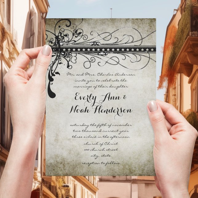 Renaissance Medieval Gold Wedding Invitations (Creator Uploaded)