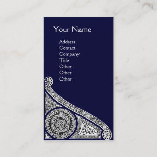 RENAISSANCE MONOGRAM 1 blue Business Card