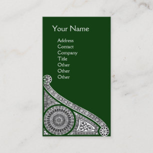 RENAISSANCE Monogram 1 green Business Card