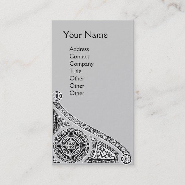 RENAISSANCE Monogram 1 light grey Business Card (Front)