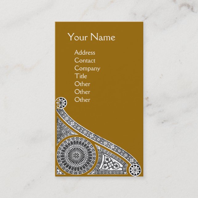 RENAISSANCE Monogram 1 yellow Business Card (Front)