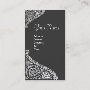 RENAISSANCE MONOGRAM 4 dark grey Business Card