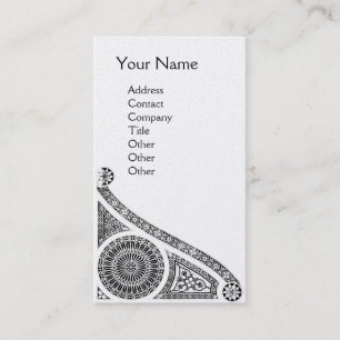 RENAISSANCE Monogram platinum metallic paper Business Card