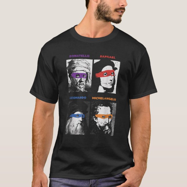 Renaissance Ninja Artists Funny Saying Pop Art Pai T-Shirt (Front)