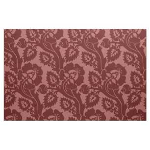 Renaissance Oblique Floral, Dark Red Fabric