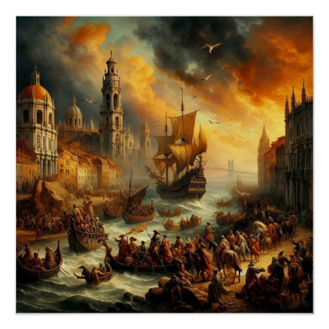 Renaissance oil painting poster (Front)