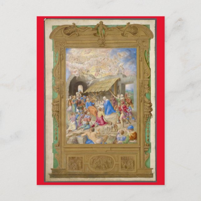 RENAISSANCE PAINTING OF NATIVITY AS CHRISTMAS CARD (Front)