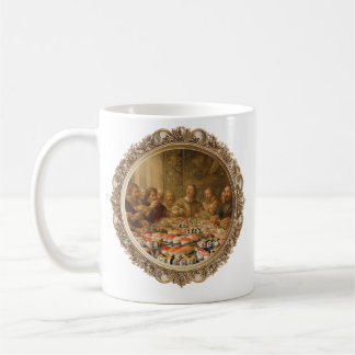 Renaissance Painting Parody Man Eating Sushi Coffee Mug
