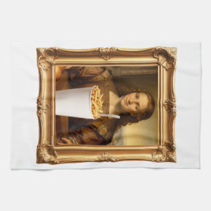 Renaissance Painting Parody with Giant Takeout Tea Towel