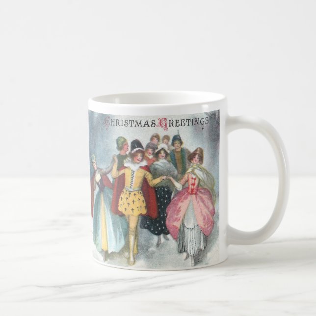 Renaissance People Vintage Christmas Coffee Mug (Right)