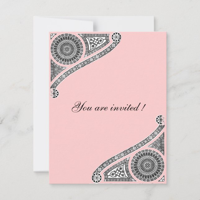 RENAISSANCE ,pink Invitation (Front)