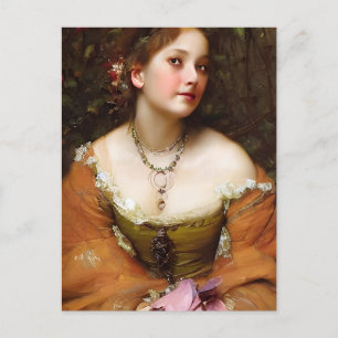 Renaissance Princess in an autumn Postcard