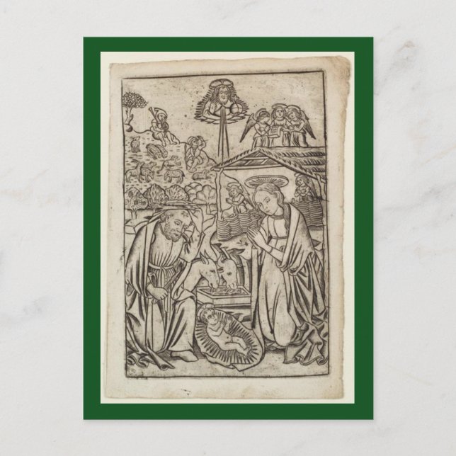 RENAISSANCE PRINT OF NATIVITY CHRISTMAS CARD (Front)