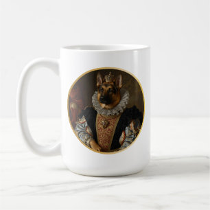 Renaissance Queen Portrait German Shepherd Coffee Mug