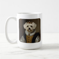 Renaissance Queen Portrait–Inspired Black Pug Art