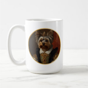 Renaissance Queen Portrait Yorkshire Terrier Coffee Mug