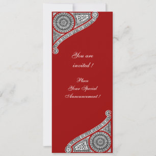RENAISSANCE ,red Invitation