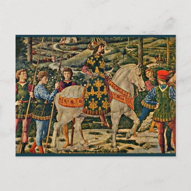 Renaissance royal on horseback postcard (Front)