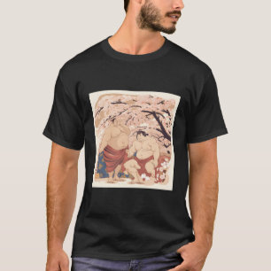 Renaissance Rumble Sumo Wrestler Under Cherry Blos T-Shirt