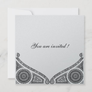 RENAISSANCE, Silver metallic paper Invitation