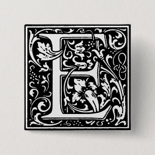 Renaissance Style Alphabet Letter E - Pin