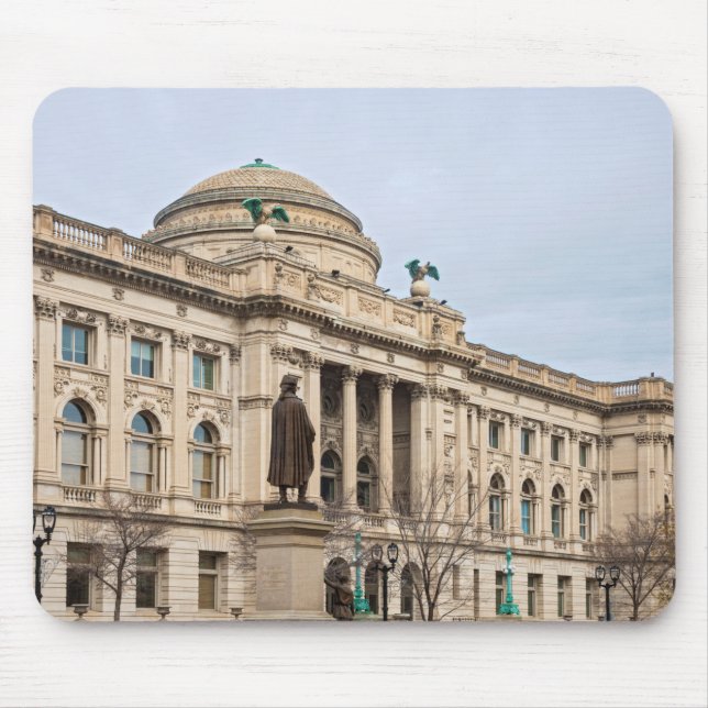 renaissance style public library in milwaukee mouse mat (Front)