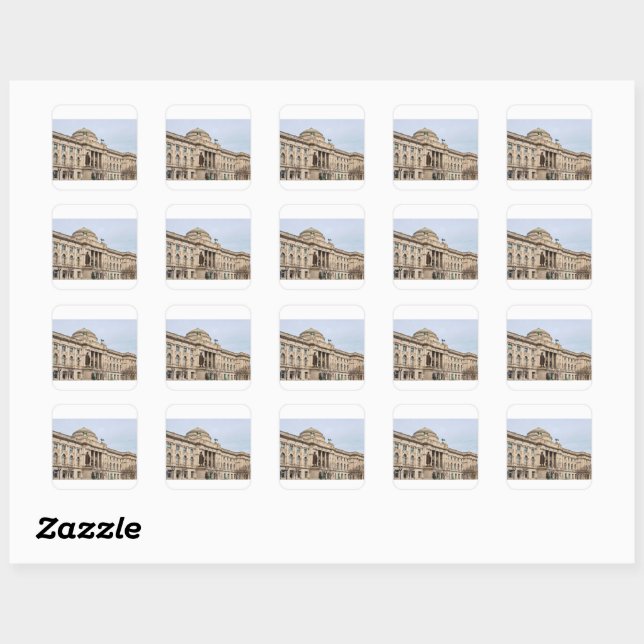 renaissance style public library in milwaukee square sticker (Sheet)