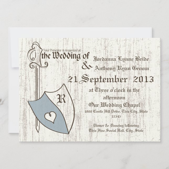 Renaissance Wedding Arms Invitation (Front)
