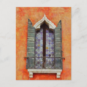 Renaissance Window Art Postcard