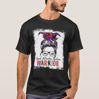 Renal Nutcracker Syndrome Warrior Blue Red Ribbon T-Shirt