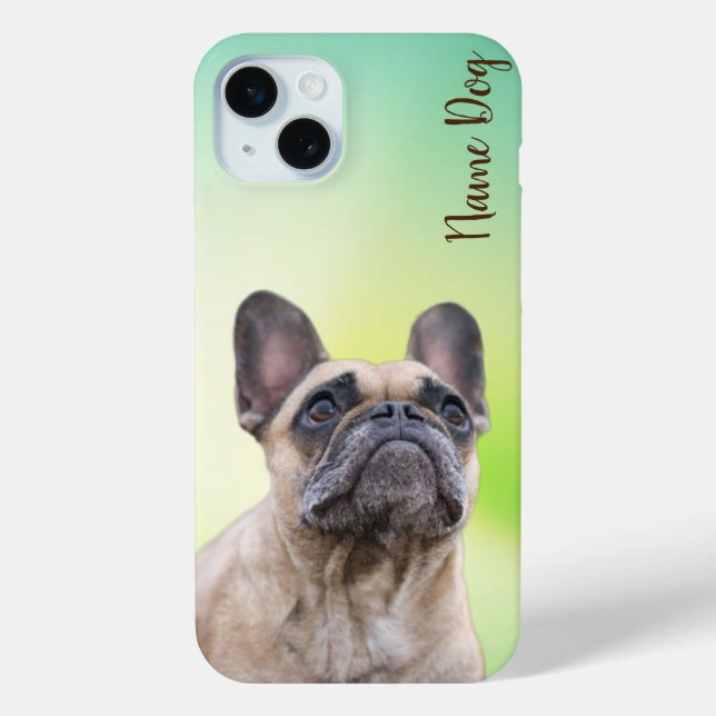 Rename your bulldog french dog on the phone cases (Back)