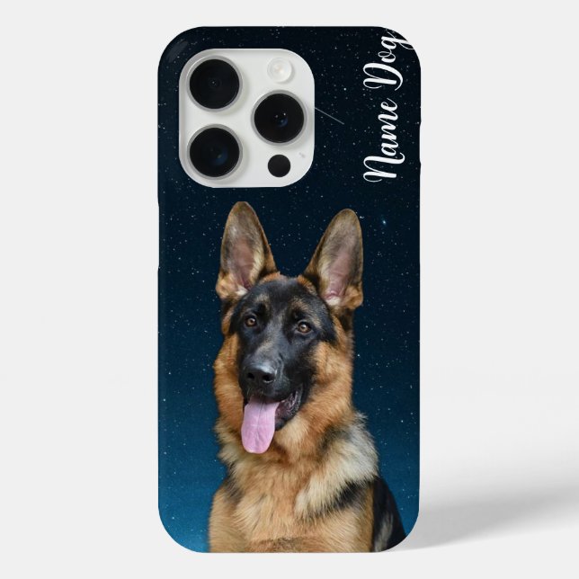 Rename your German Shepherd dog on the phone cases (Back)