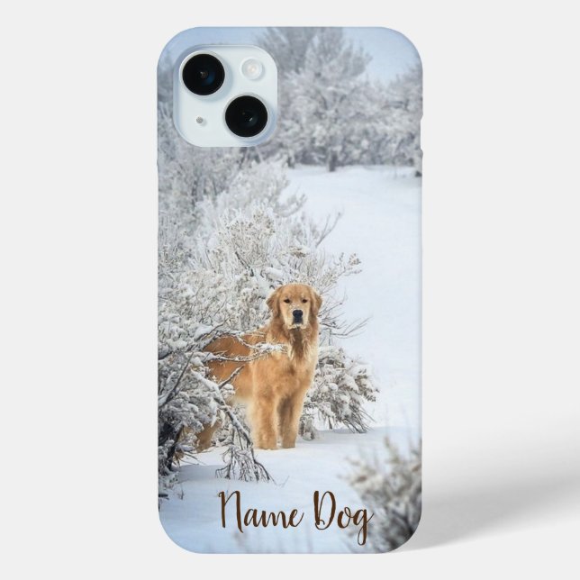 Rename your golden retriever on the phone cases (Back)