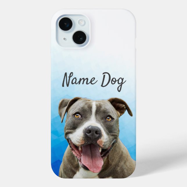 Rename your Pitbull dog on the phone cases (Back)