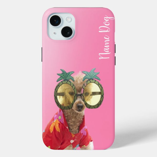 Rename your poodle dog on the phone cases (Back)