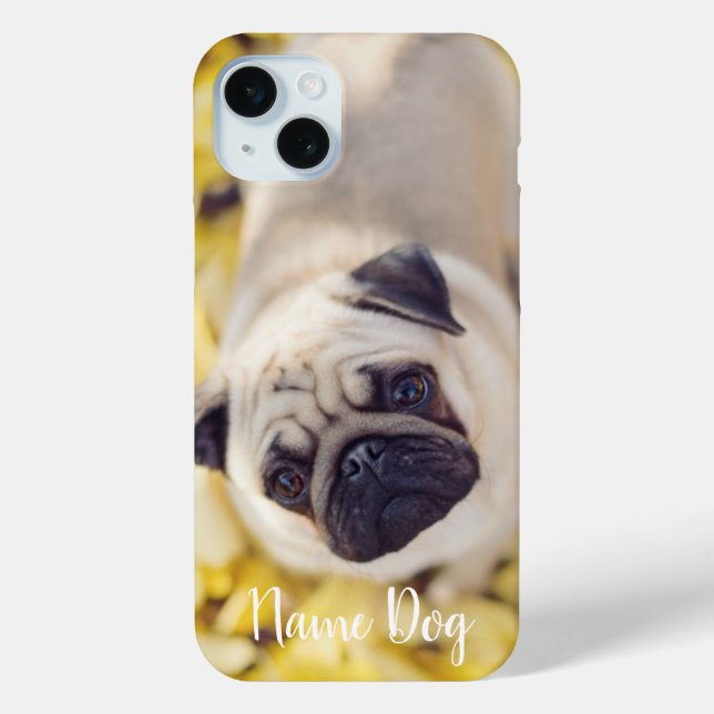 Rename your Pug Dog dog on the phone case (Back)