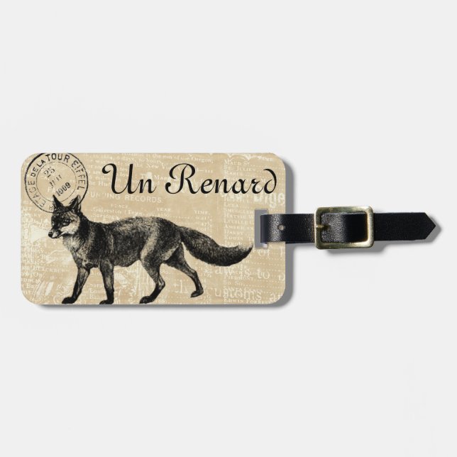 Renard (French for fox) Luggage tag (Front Horizontal)