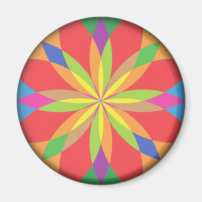 RenascencePub Bright Vibrant Colours Fridge Magnet (Front)