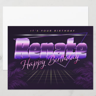 Renate Name First name pura retro card Birthday