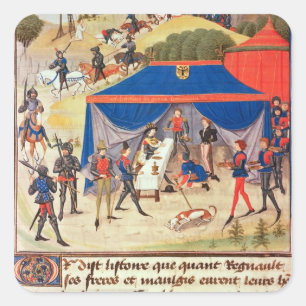 Renaud de Montauban and Charlemagne Square Sticker