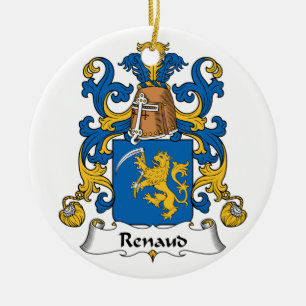 Renaud Family Crest Ceramic Tree Decoration
