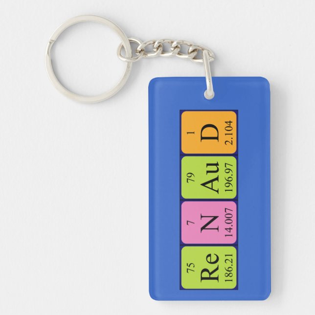 Renaud periodic table name keyring (Front)