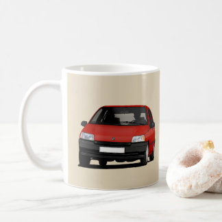 Renault Clio I, red illustration x 2 Coffee Mug