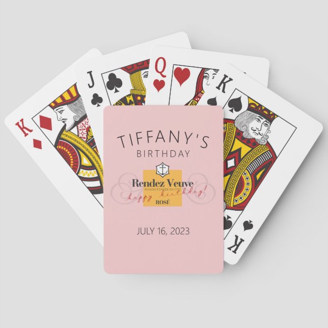 Rendez Veuve Playing Cards Party Favour (Back)