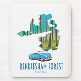Rendlesham Forest Suffolk Vintage map Mouse Mat