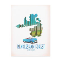 Rendlesham Forest Suffolk Vintage map